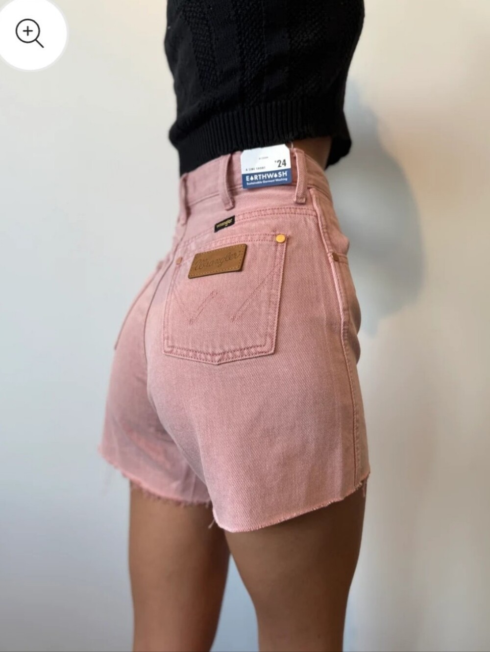 Wrangler High Rise A-line Cut Off Shorts In Rose Pink New With Tags Size 27
